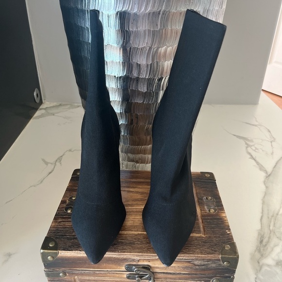 ALDO Delylah Ankle Boots in Black Textile Knit - Picture 4 of 11